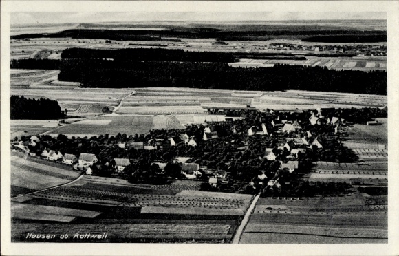 Ak Hausen Rottweil am Neckar, Fliegeraufnahme