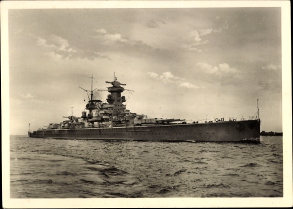 Ak Deutsches Kriegsschiff, Panzerschiff Admiral Scheer, Kriegsmarine