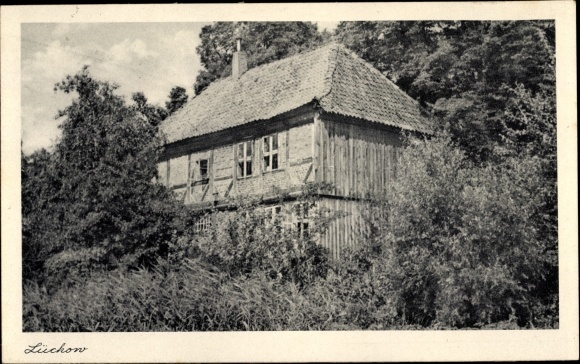 Postcard Lüchow in Wendland, half-timbered house
