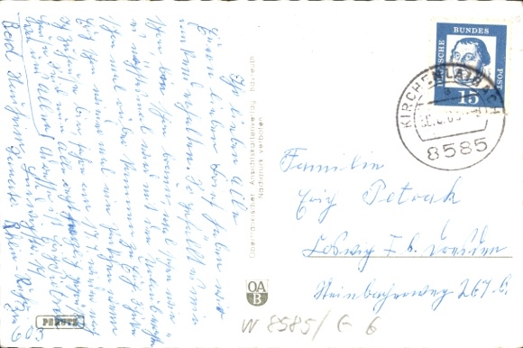 Postcard Kirchenlaibach Speichersdorf in Upper Franconia, general view, memorial, church, school, Rosenthal