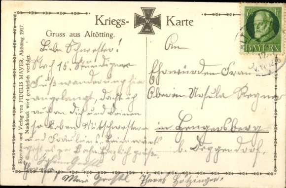 Postcard soldiers in uniforms, brotherhood in arms, O Mother of Mercy, I. WW