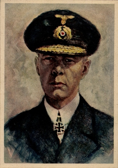 Artysta KP Graf, Oskar, Admirał Günther Lütjens, Portret, Marynarka Wojenna, Odznaczony Krzyżem Rycerskim