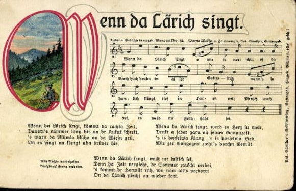30 individual song cards, Anton Günther