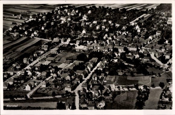 Postcard Korntal Münchingen in Strohgäu, aerial photograph
