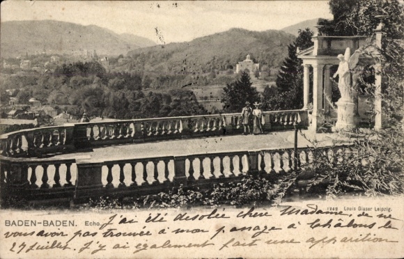 Postcard Baden Baden in the city district of Baden Württemberg, Echo