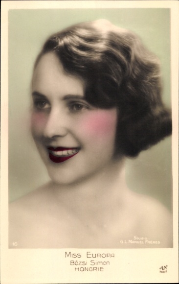 CPA Miss Europe, Bozsi Simon, Hongrie