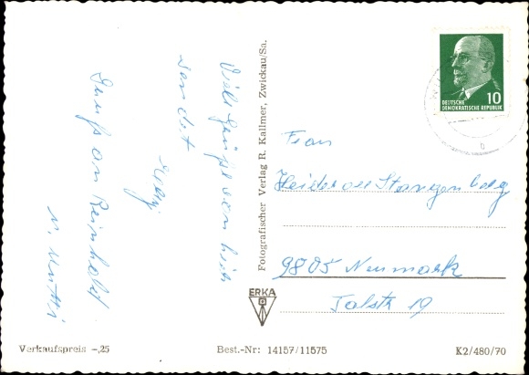 Postcard Sosa Eibenstock in the Ore Mountains, consumer restaurant Meiler