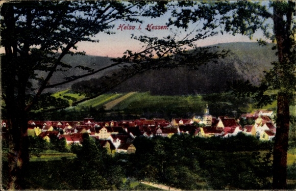 Postcard Helsa in Hessen, Panorama