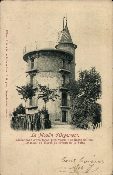 Ak Orgemont Ardennes, Le Moulin, Alte Windmühle