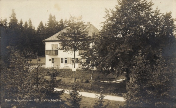Postcard Bad Reiboldsgrün Auerbach im Vogtland, Zöbischhöhe, Villa