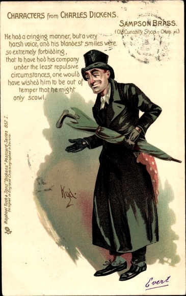 Artist Chromo-Litho Characters from Charles Dickens, Sampson Brass, Old Curiosity Shop