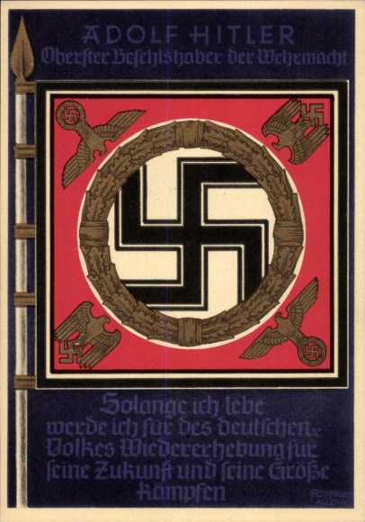 Künstler Ak Klein, Gottfried, Oberster Befehlshaber der Wehrmacht, Adolf Hitler, Zitat