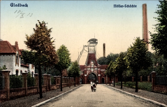 Postcard Gladbeck in the Ruhr area Westphalia, Möller shafts