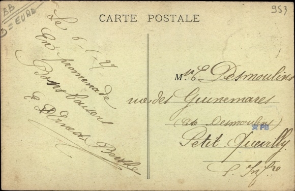 Postcard Beuzeville Eure, The Monument