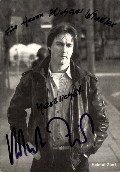 Postcard actor Helmut Zierl, portrait, autograph