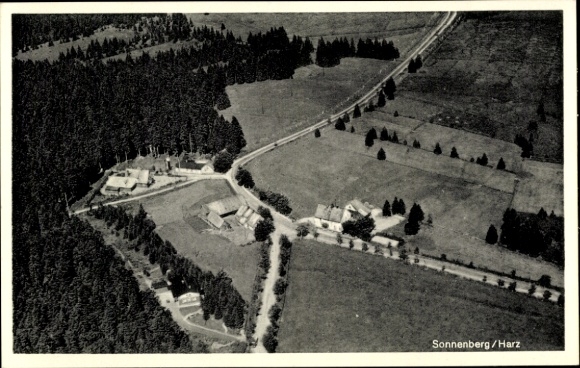 Postcard Sonnenberg Braunlage in the Upper Harz, aerial photograph