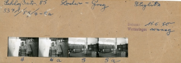 Kontaktabzug Fotos Berlin Steglitz, Schloßstraße 85, Geschäft Löder - Frey, 4 Fotos ca. 4x2 cm