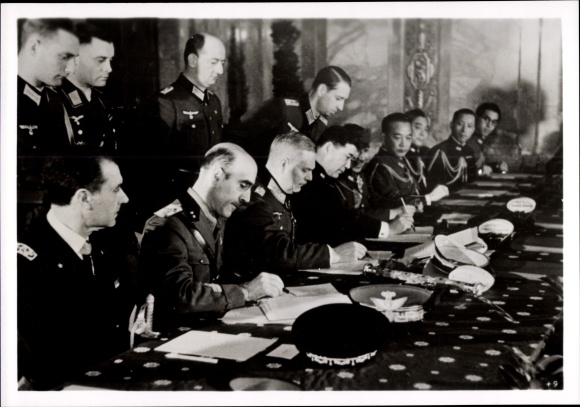 Photo Heinrich Hoffmann, Field Marshal Keitel, Military Convention Germany, Japan, Italy