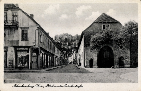 Postcard Blankenburg am Harz, view of Tränkestraße