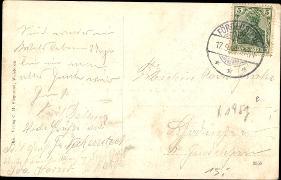 Postcard Welsleben Bördeland in the Salzland district, commercial building, church, total view