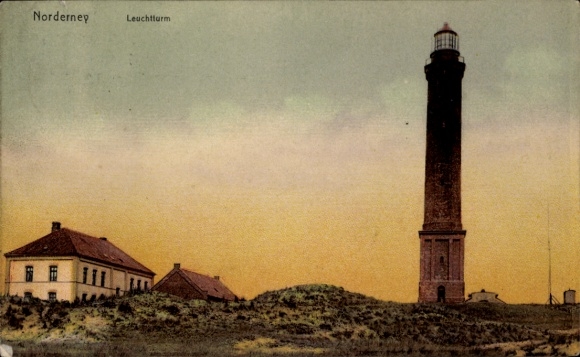 Postcard North Sea resort Norderney East Frisia, lighthouse