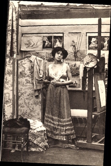 KP Parisiennes fin de siecle, portret kobiecy, malarka w swojej pracowni
