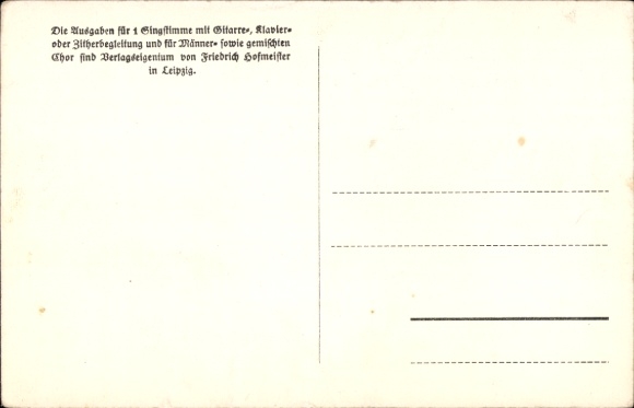 Song Postcard Günther, Anton, Boží Dar Gottesgab Region Karlovy Vary, Where the forests rustle, dialect 30