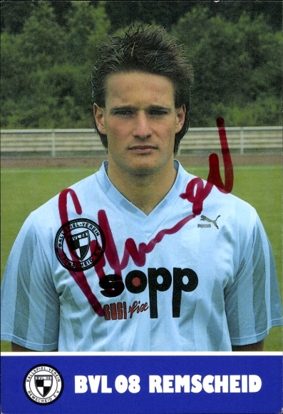 Autograph card footballer Hans-Jürgen Schmidt, FC Remscheid, autograph