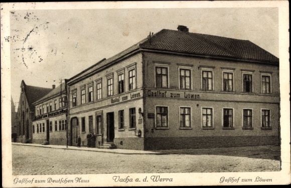 Ak Vacha in de Rhön Thüringen, Gasthof zum Deutschen Haus, Gasthof zum Löwen