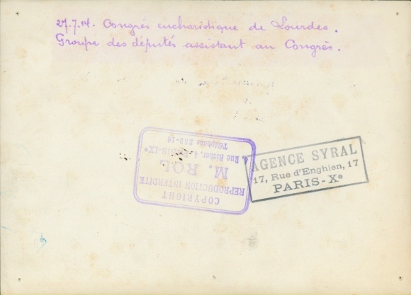Photo Lourdes Hautes Pyrénées, Eucharistic Congress 1914
