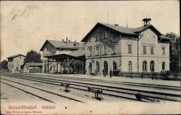 PC Großröhrsdorf in Saxony, train station, track view