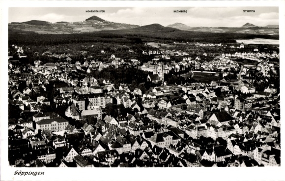 Postcard Göppingen in Württemberg, aerial photograph