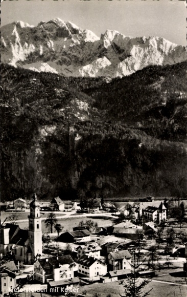 Postcard Kiefersfelden Upper Bavaria, Panorama, Kaiser Mountains