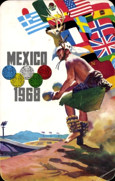 Ak Mexiko 1968, Olympische Sommerspiele 1968, Fahnen