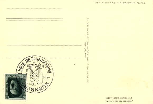 Postcard Führer and Reich Chancellor Adolf Hitler, men of the time 91