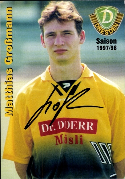 Autogrammkarte Fußballer Matthias Großmann, SG Dynamo Dresden, Autogramm