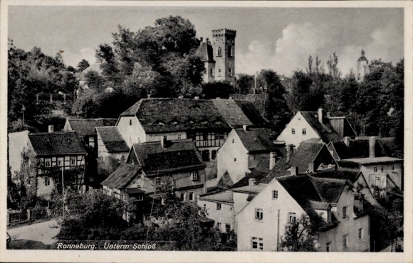 Ansichtkaart Ronneburg in Thüringen, Unterm Schloss