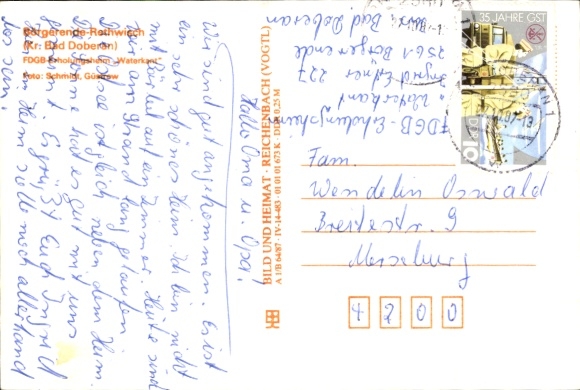 Postcard Börgerende Rethwisch on the Baltic Sea, Waterkant recreation center, modern architecture, house with...