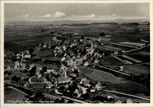 Ak Rötenbach Friedenweiler Baden, Fliegeraufnahme