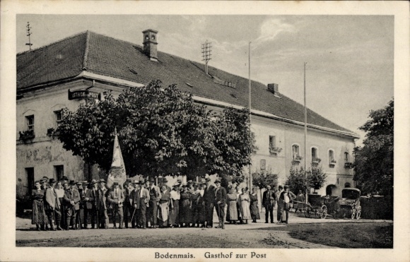 Postcard Bodenmais in the Bavarian Forest Lower Bavaria, Society at the Gasthof zur Post, Owner A. Bruckmayer