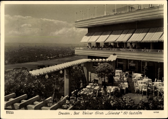 Postcard Dresden Weißer Hirsch, HO Gaststätte Luisenhof, Walter Hahn 10795