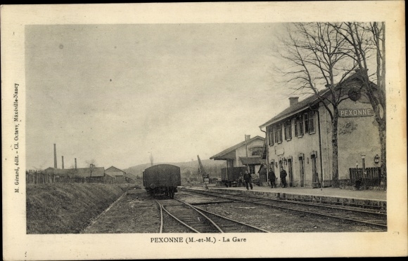 Ak Pexonne Meurthe et Moselle, Interieur de la Gare