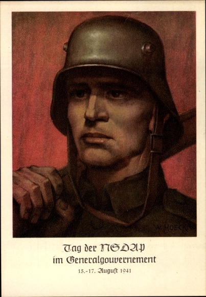Artist Postcard Kraków Kraków Poland, Day of the NSDAP in the General Government 1941