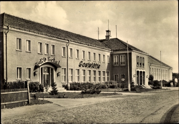 Postcard Eggesin in Mecklenburg Western Pomerania, HO restaurant and hotel Mecklenburg