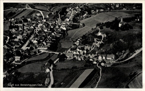Ak Beratzhausen Oberpfalz, Fliegeraufnahme