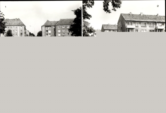 Postcard Niesky in Oberlausitz, Zinzendorfplatz, AWG settlement Gersdorfstraße, street of liberation