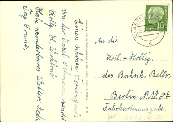 Postcard Castle on the island of Fehmarn, partial view