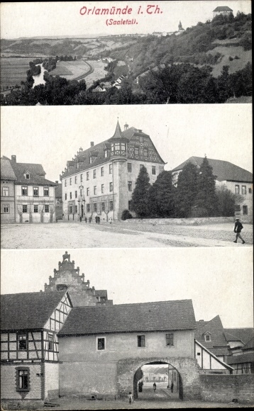 Ak Orlamünde Thüringen, Saaletalpartie, Teilansichten