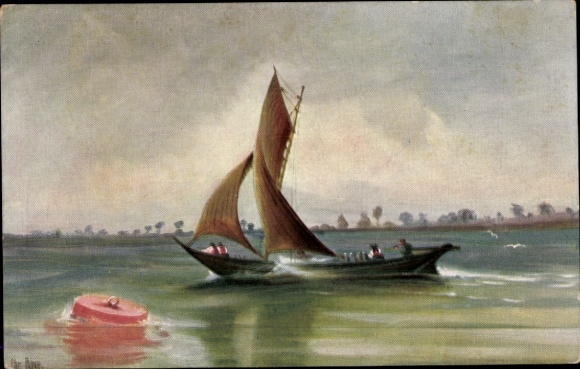 Artist Postcard Rave, Chr., Marine Galerie 264, Milchever on the Elbe, 1880