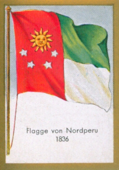 Historyczny obraz kolekcji flag 191, flaga północnego Peru 1836